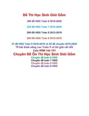 Chuyên đề ôn thi học sinh giỏi Toán 8 Chia hết